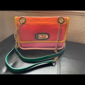 Aldo multi colored transparent bag
